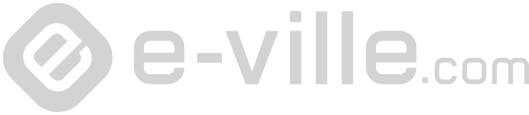 Harmaa_e-ville_logo